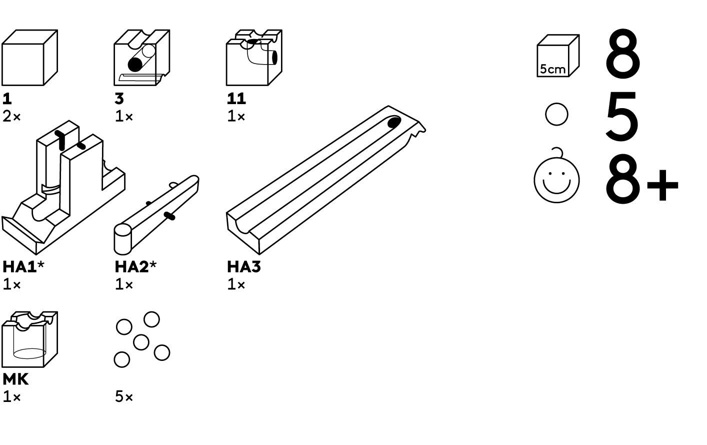 Kugelbahn Zubehör CUBORO KICK<br>Extra-Set für den Kick nach oben