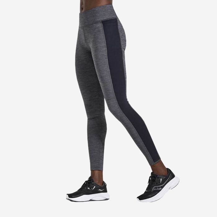 Saucony Dame Lange tights Solstice Tight Grå