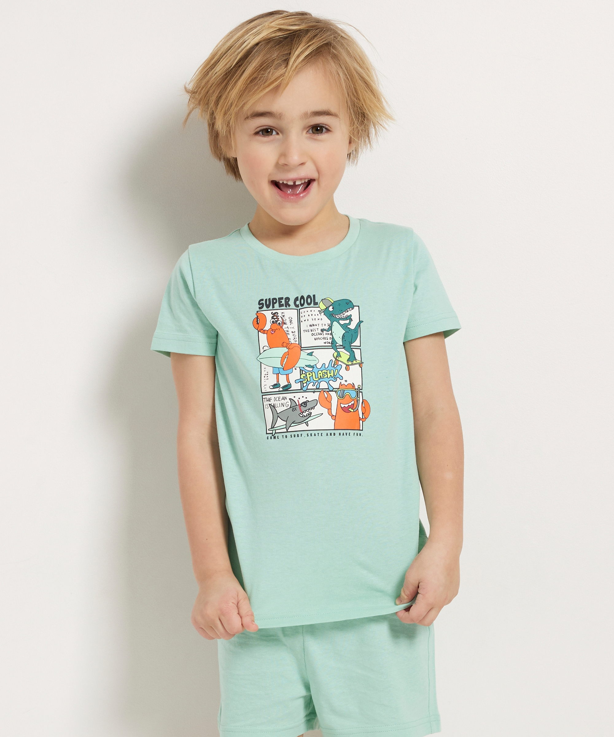 shortama set met print