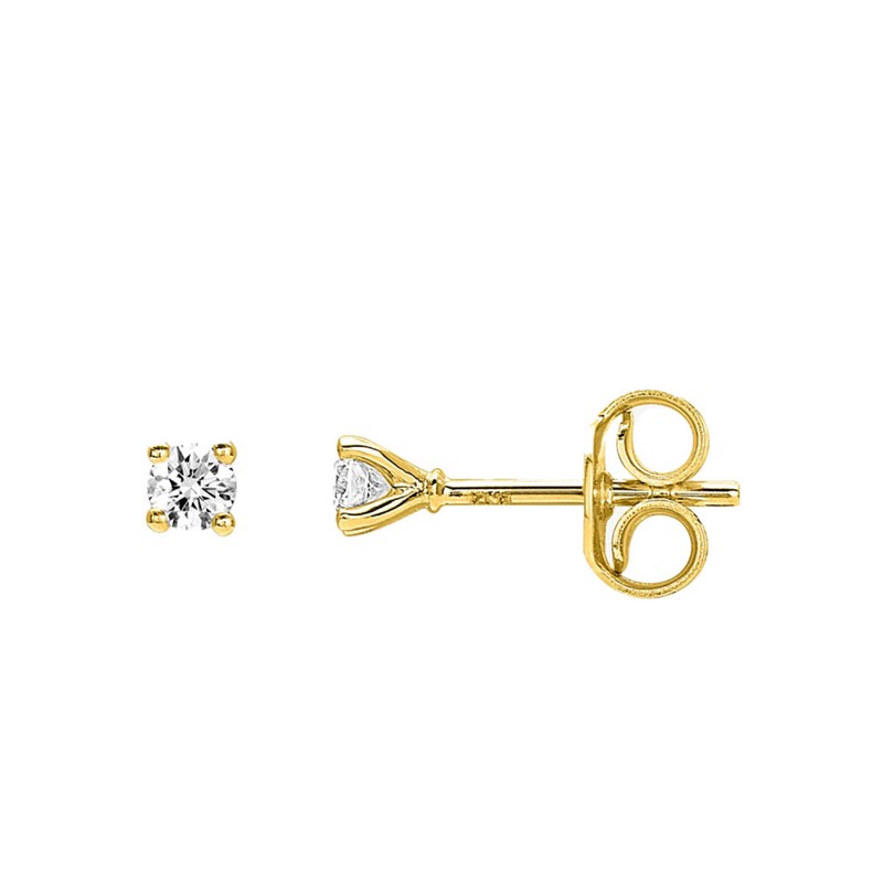 Boucles d'oreilles Femme - Or 18 Carats - Diamant 0,14 Carats