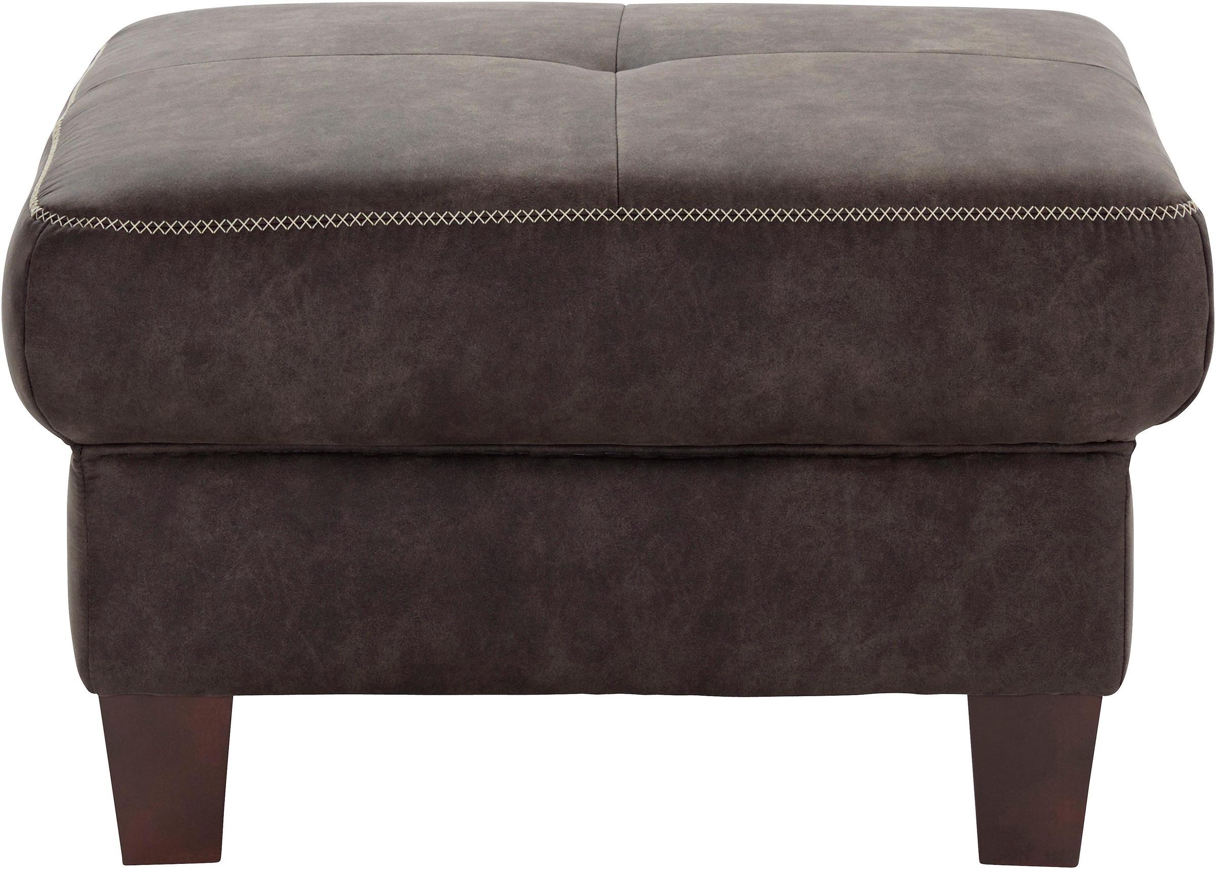 PLACES OF STYLE Polsterhocker »Varese« Kreuznaht in beige