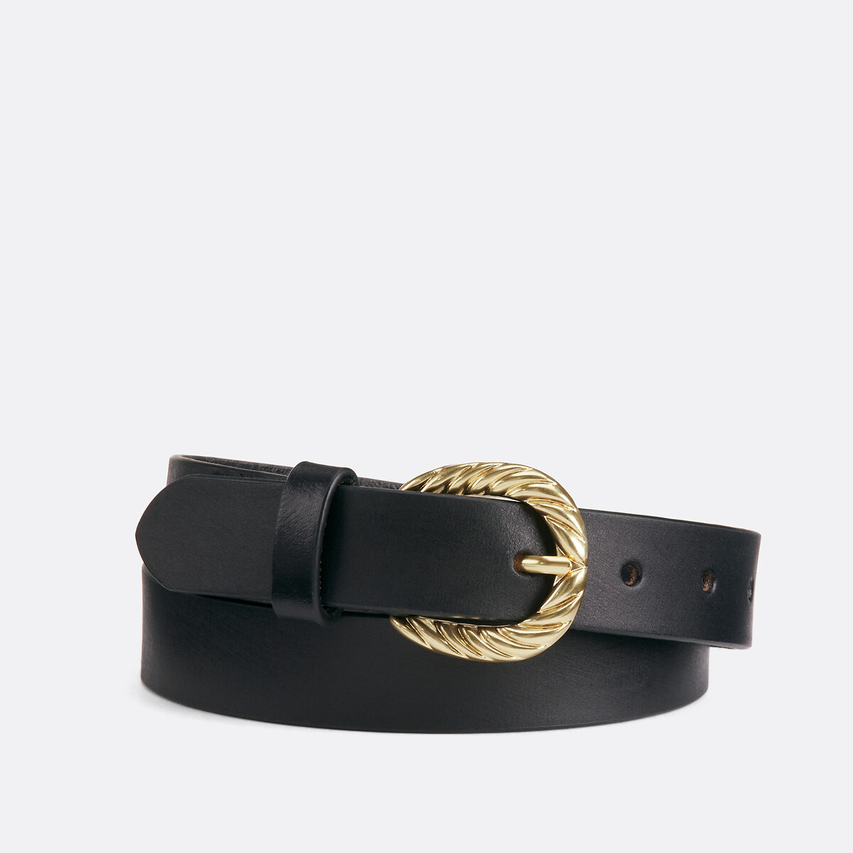 COLEÇÃO LA REDOUTE<br>Cinto de couro com fivela sofisticada