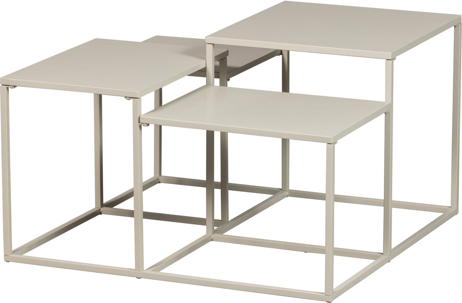 WOOOD salontafel Mida crème 70 x 70 x 42 cm