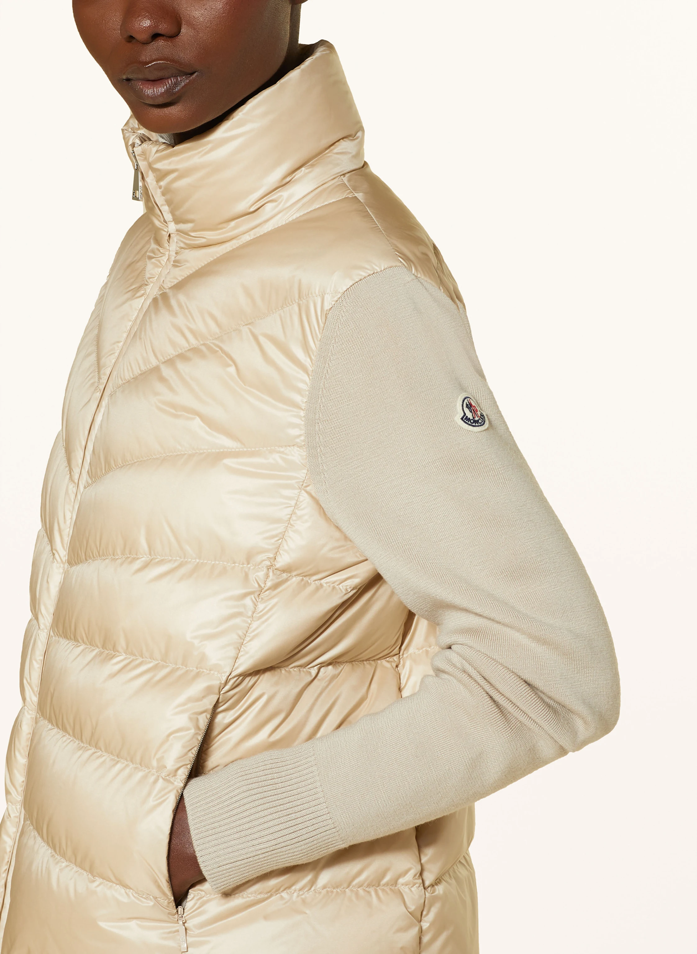 MONCLER Daunenjacke im Materialmix