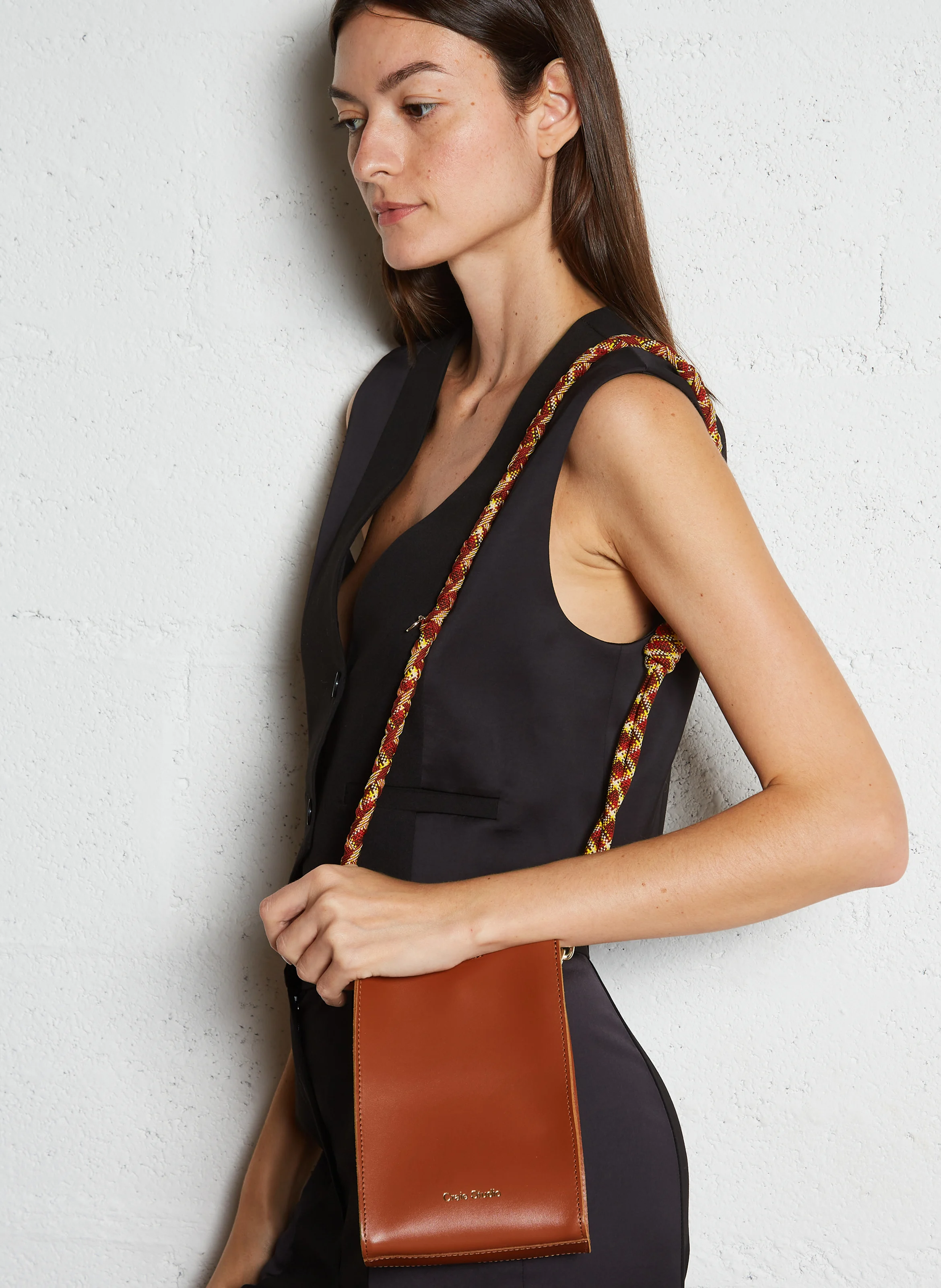 ESSENCE - Sac bandoulière en cuir lisse | Marron