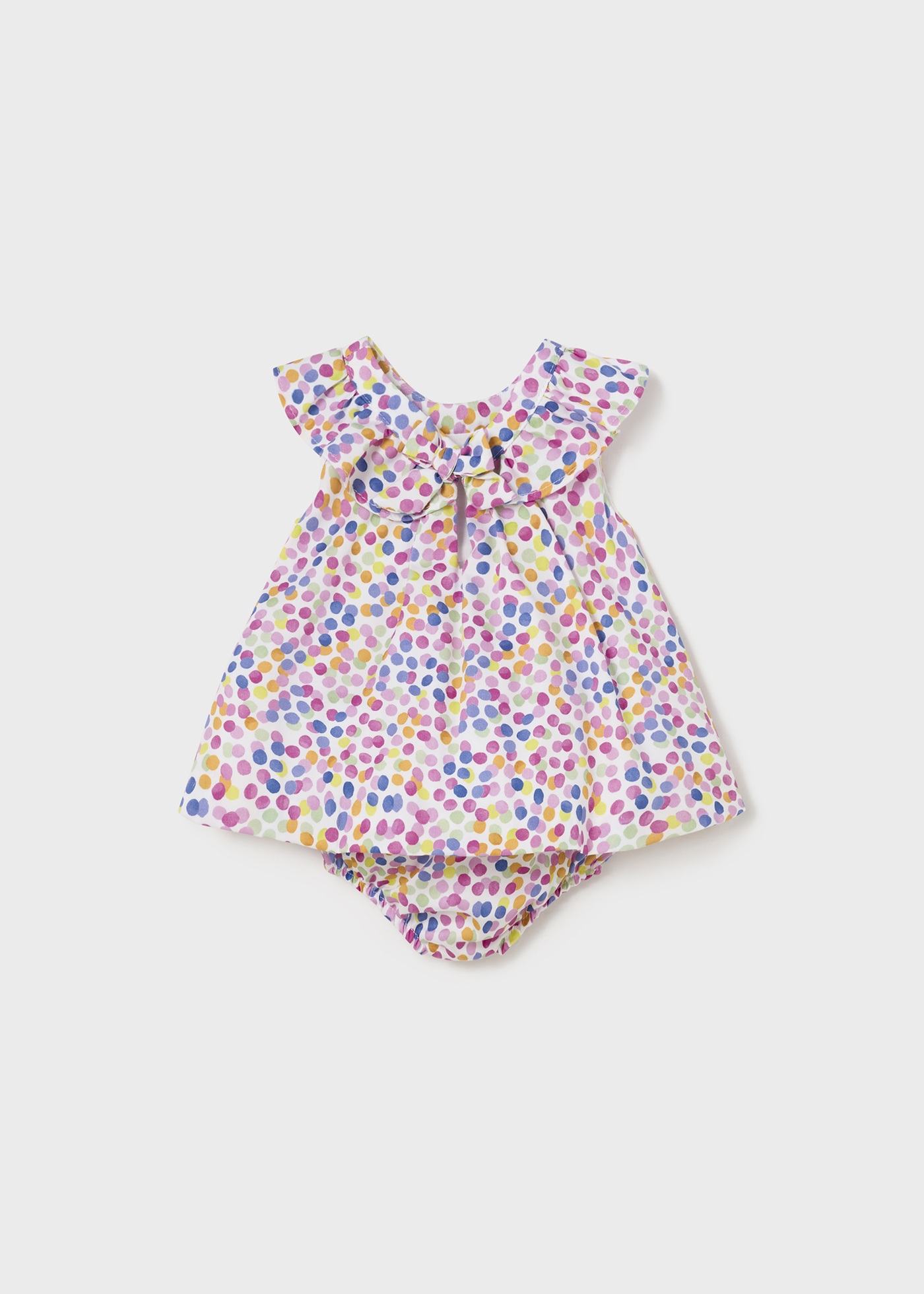 Vestido de fralda estampado em cetim Juicy para recém-nascido