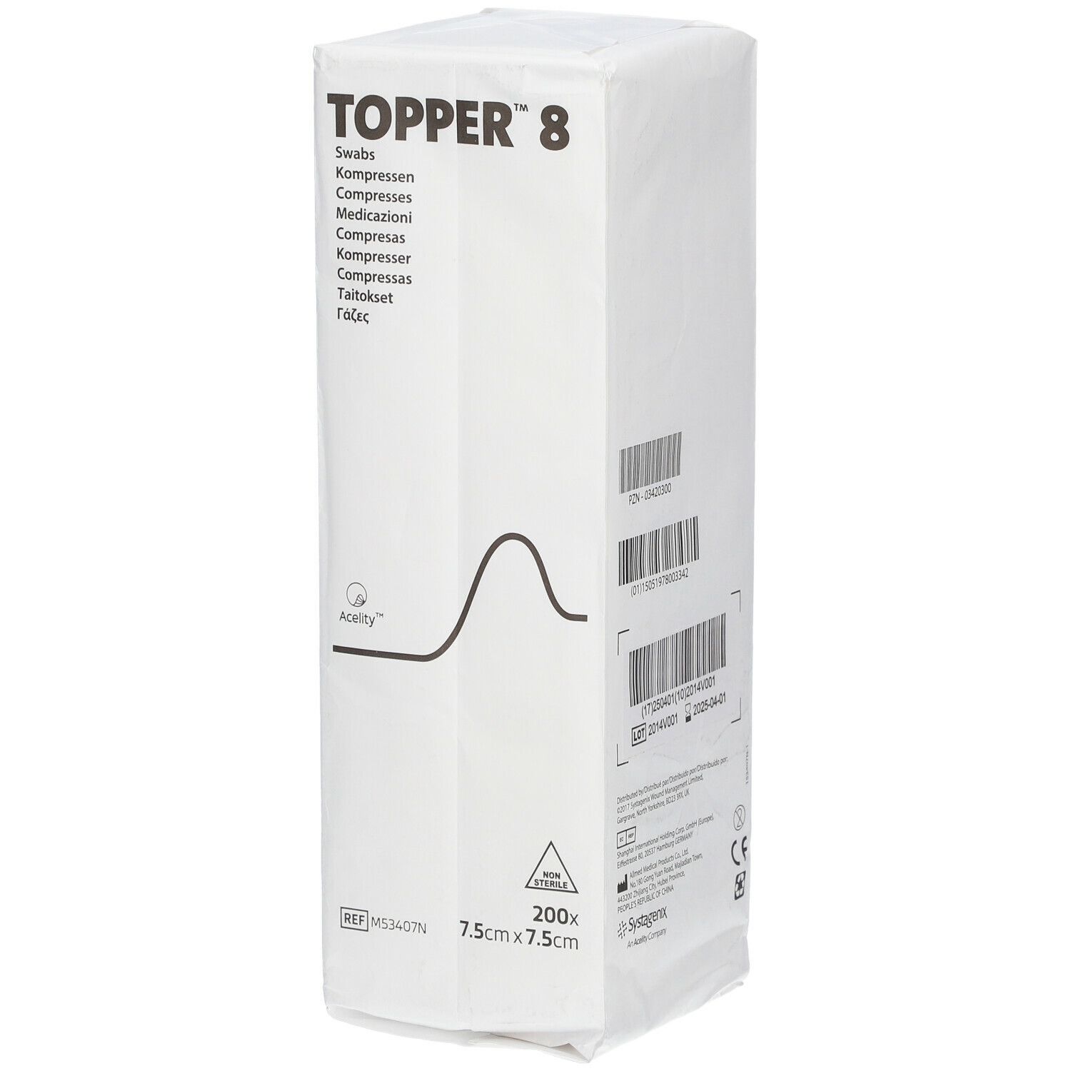 TOPPER 8 Kompresse 7,5 x 7,5 cm unsteril