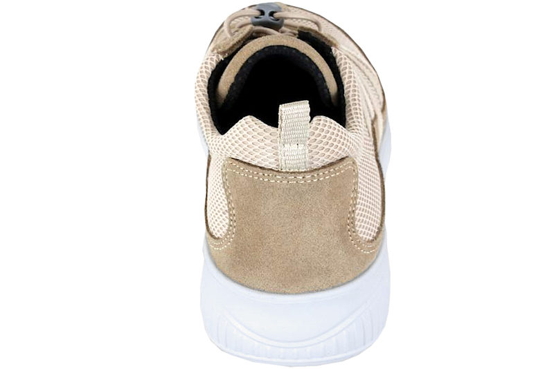 NEW FEET SKO I SANDFARVET MESH OG NUBUCK