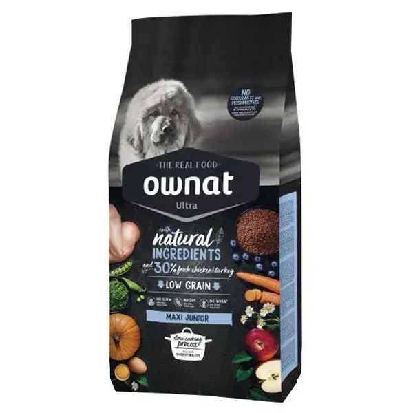Ração Ownat Ultra para Cães Junior de Raças Grandes 3kg