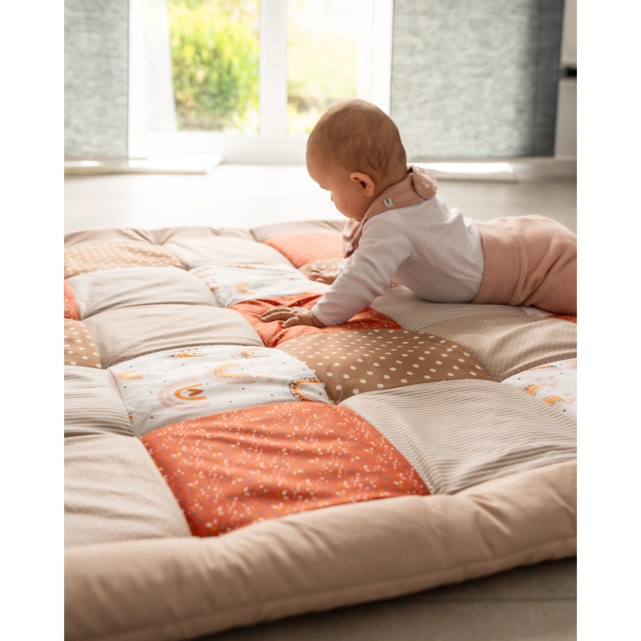 ULLENBOOM Krabbeldecke Regenbogen 140 x 140 cm
