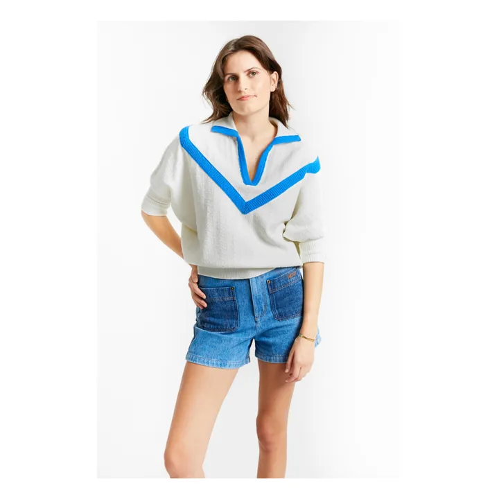 Indee Short Denim Poster | Bleu