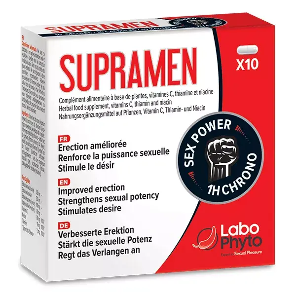 Labophyto SUPRAMEN - estimulante sexual de ação rápida - 10 cápsulas