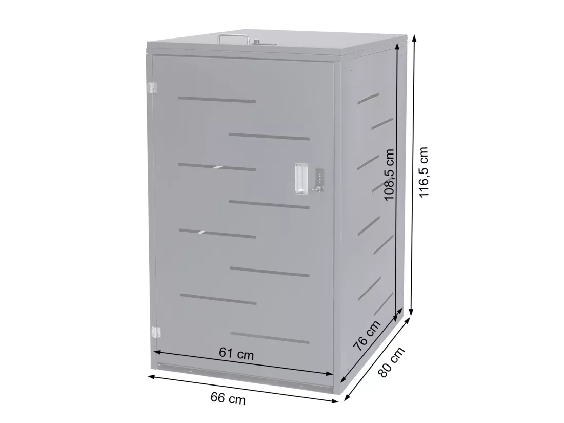 Habillage de poubelle MCW-E83, acier anthracite