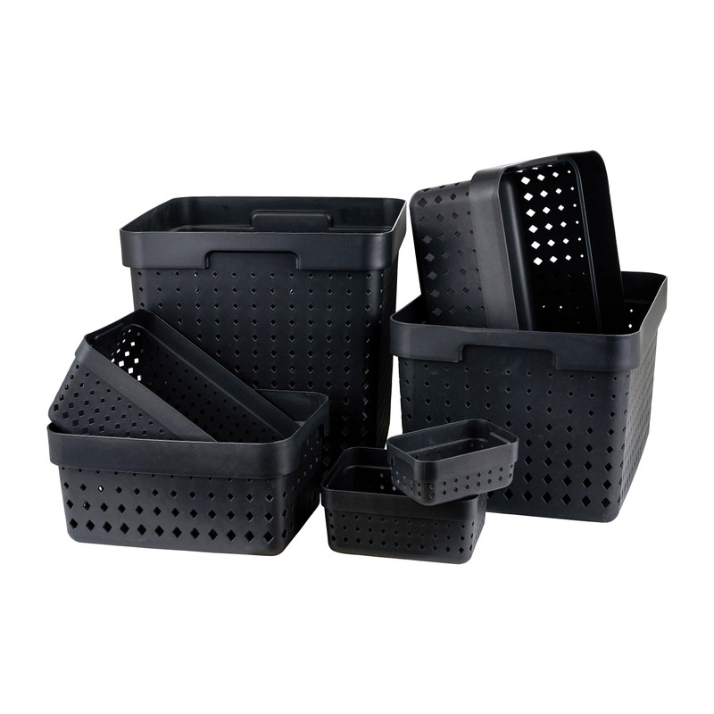 Opbergbak L - zwart - 15.8x11.8x7.3 cm