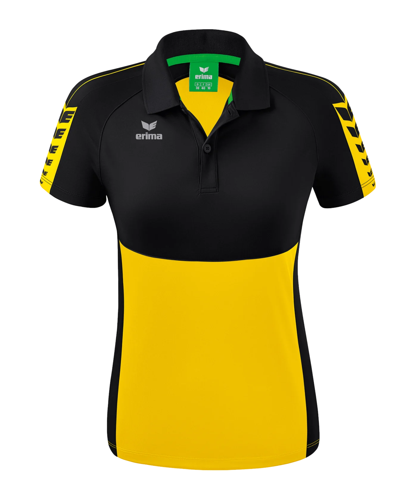 Erima Six Wings Poloshirt Damen Gelb Schwarz