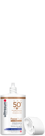 ULTRASUN Face Fluid<br>40 ml, Flasche, Creme, SPF50+ Tinted HONEY
