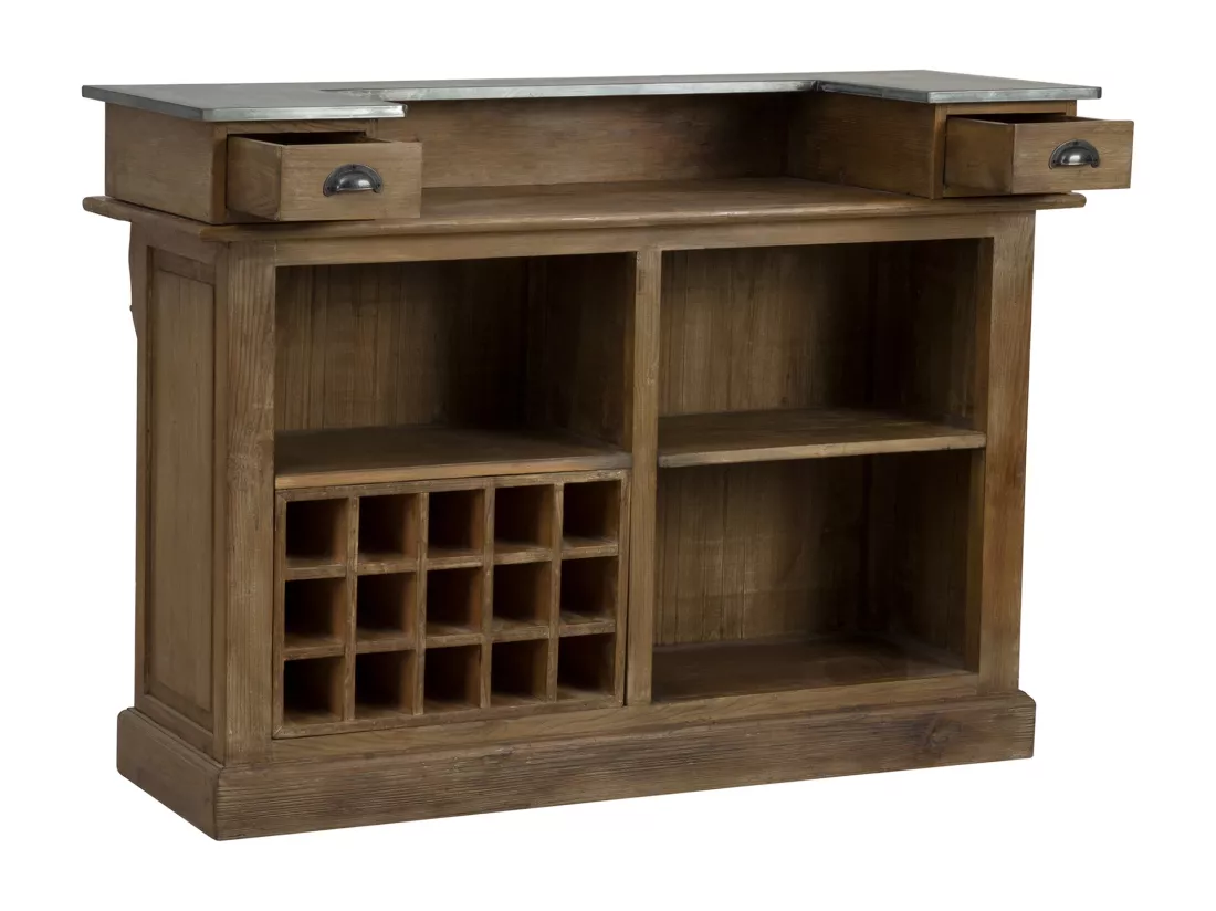 Meuble de bar en bois de cèdre recyclé et métal - Spritz