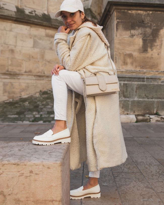 Mocassin femme blanc - Aya