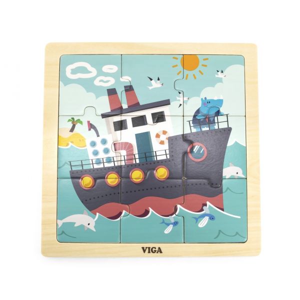 Viga Puzzle em Bloco de 9 Peças Navio