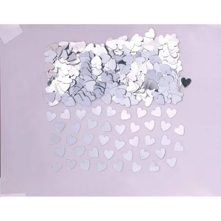 amscan Konfetti Sparkle Hearts silber