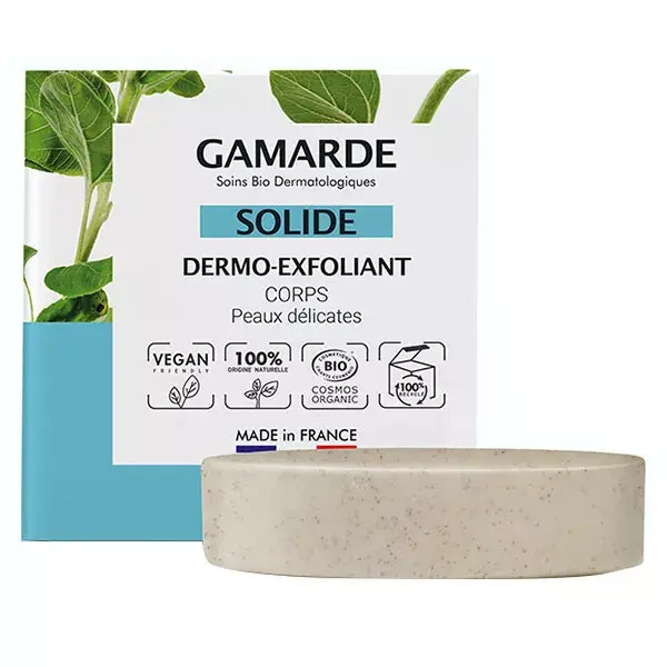 Barra esfoliante corporal orgânica Gamarde Dermo-Solide 93ml