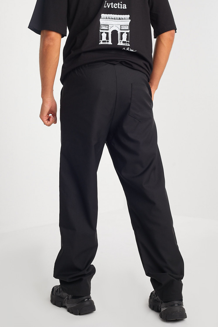 Pantalon noir coupe large
