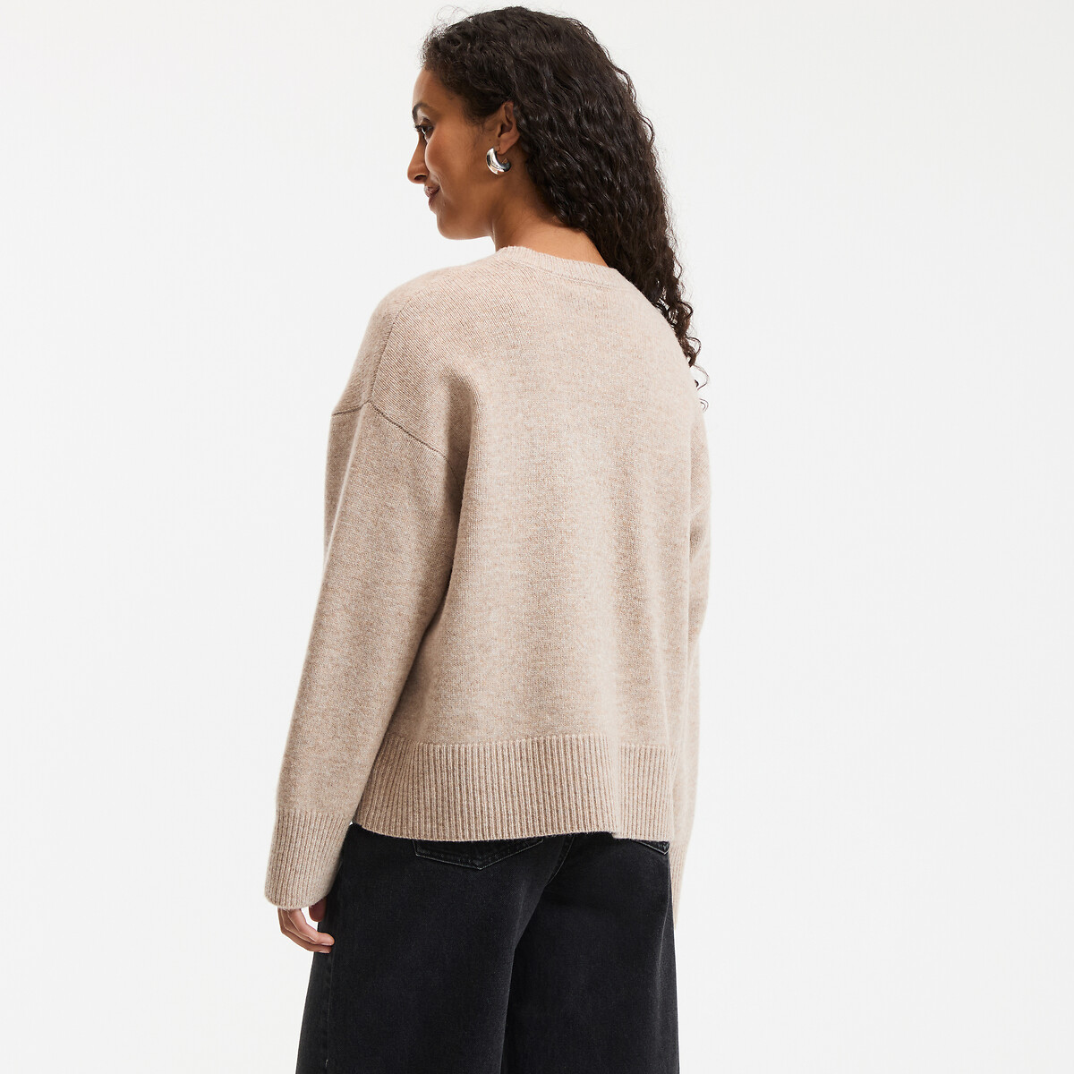 COLEÇÕES LA REDOUTE<br>Colete de lã em tricô grosso