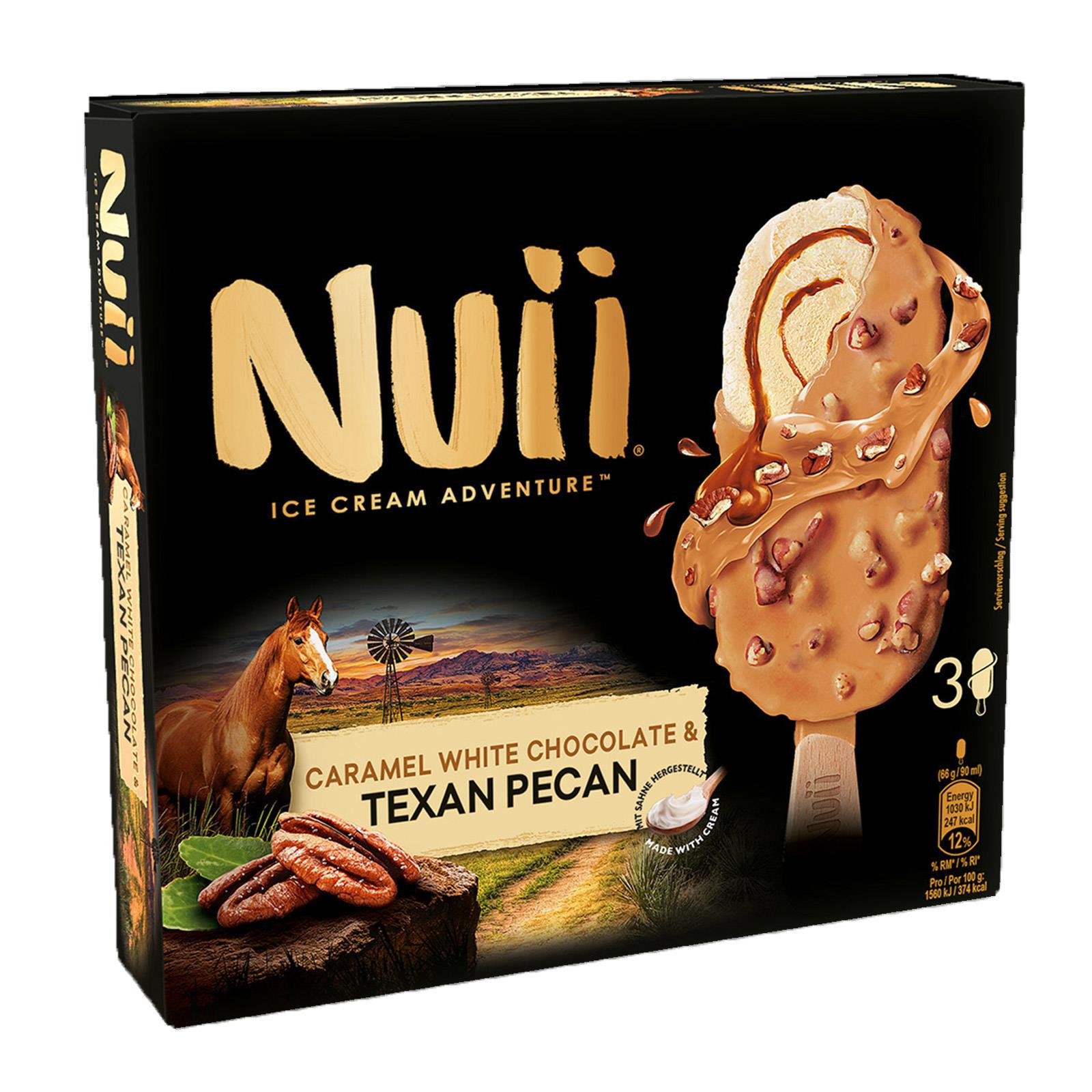 Nuii Caramel White Chocolate & Texan Pecan 3er