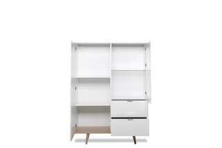 Highboard GÖTEBORG 100 x 140 cm weiß/ braun