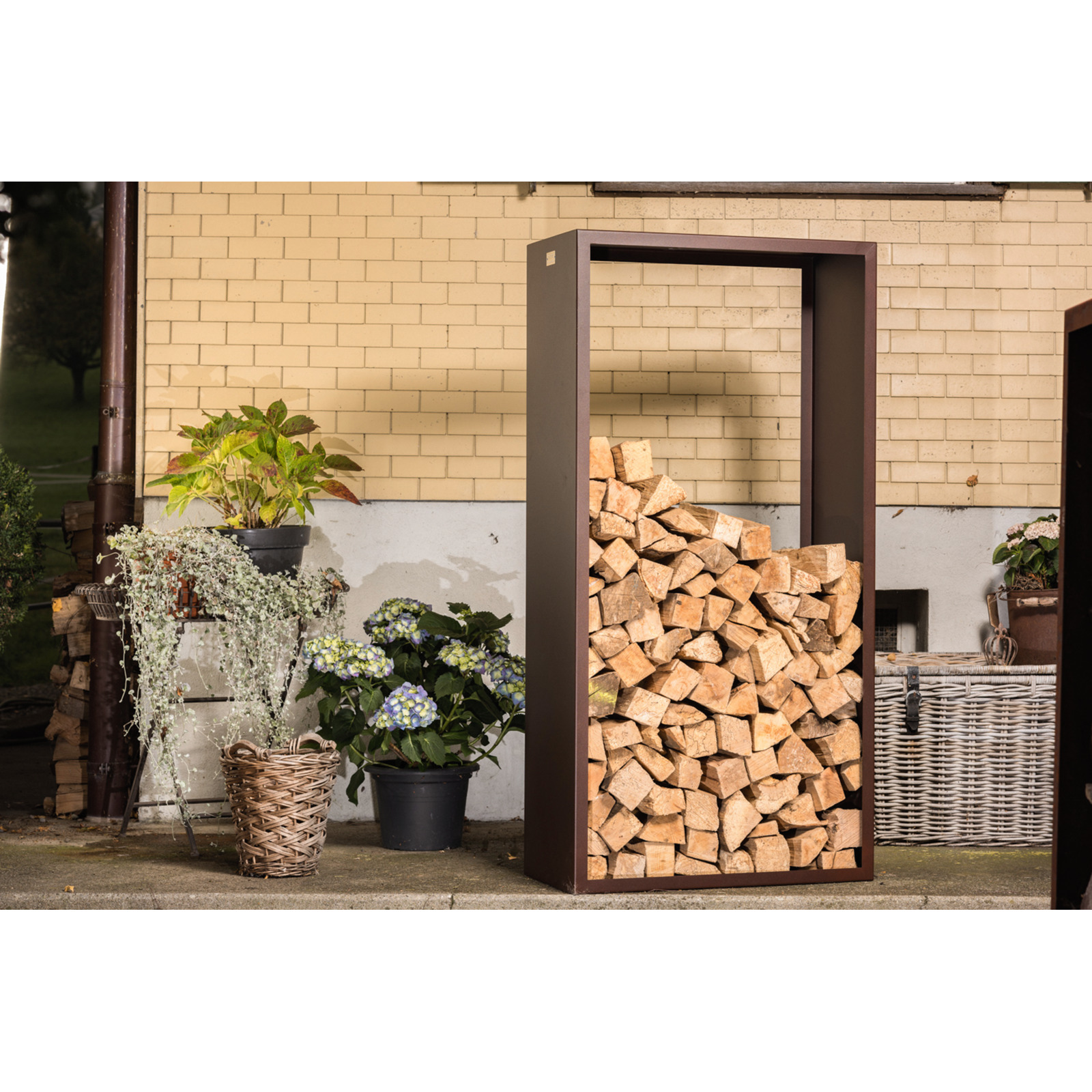 Kaminholzregal Nova 150 Rost-Look