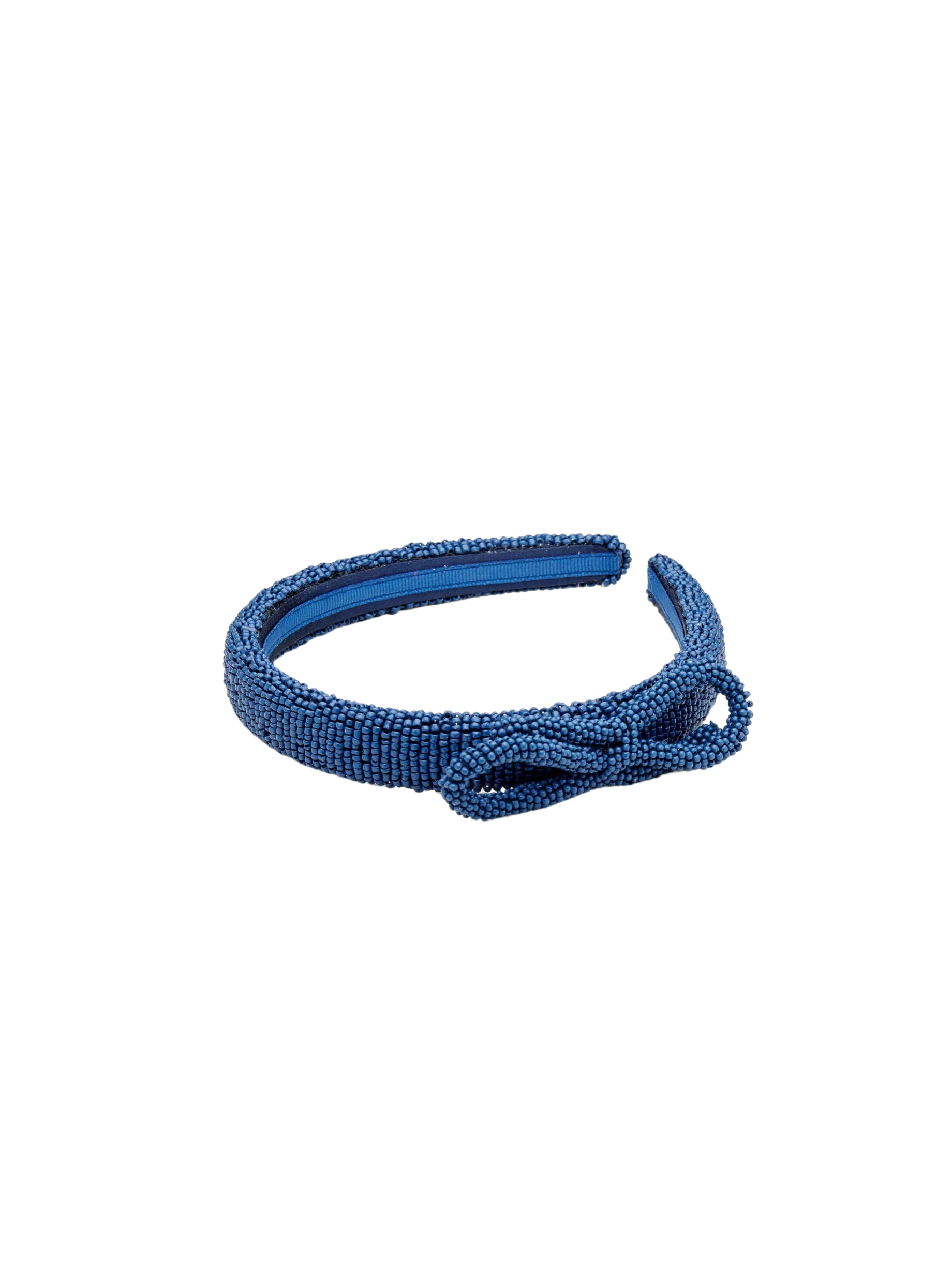 Becksöndergaard  Bow Slim Beaded hårbøjle - Coronet Blue