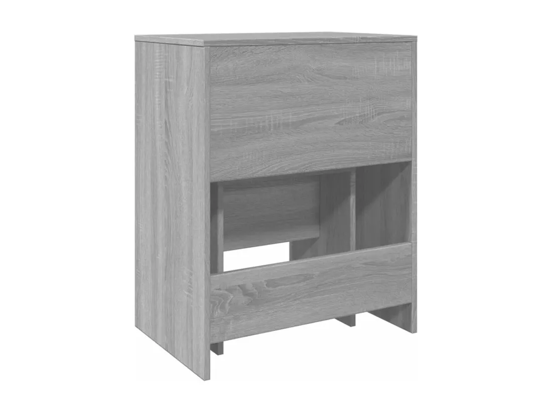Coiffeuse et tabouret sonoma gris 60x40x113,5 cm