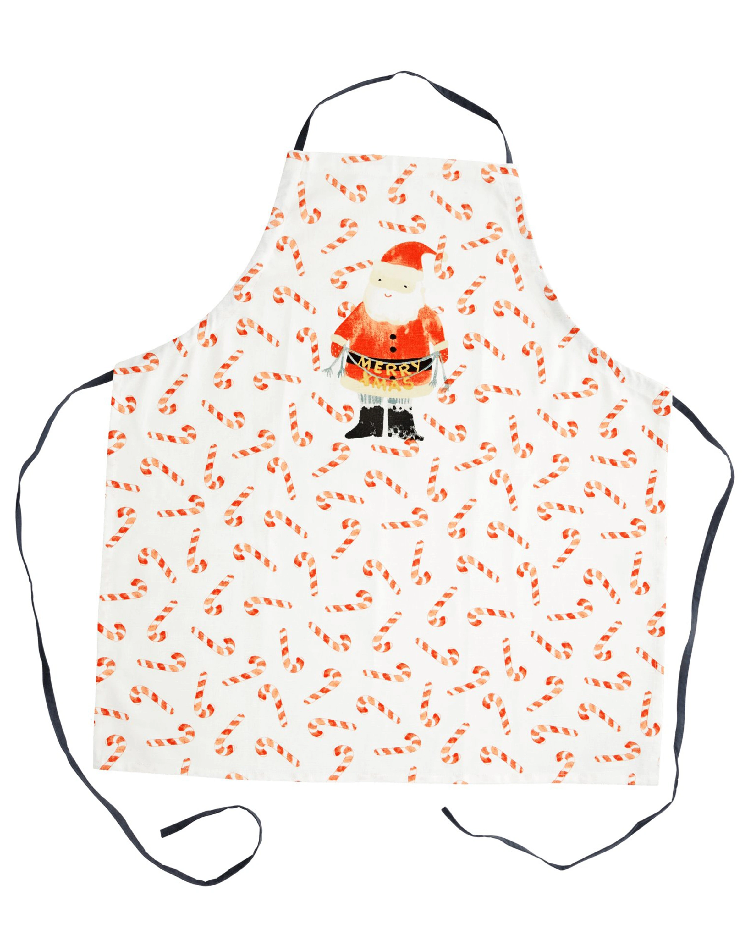 Baumwoll-Schürze SANTA in bunt