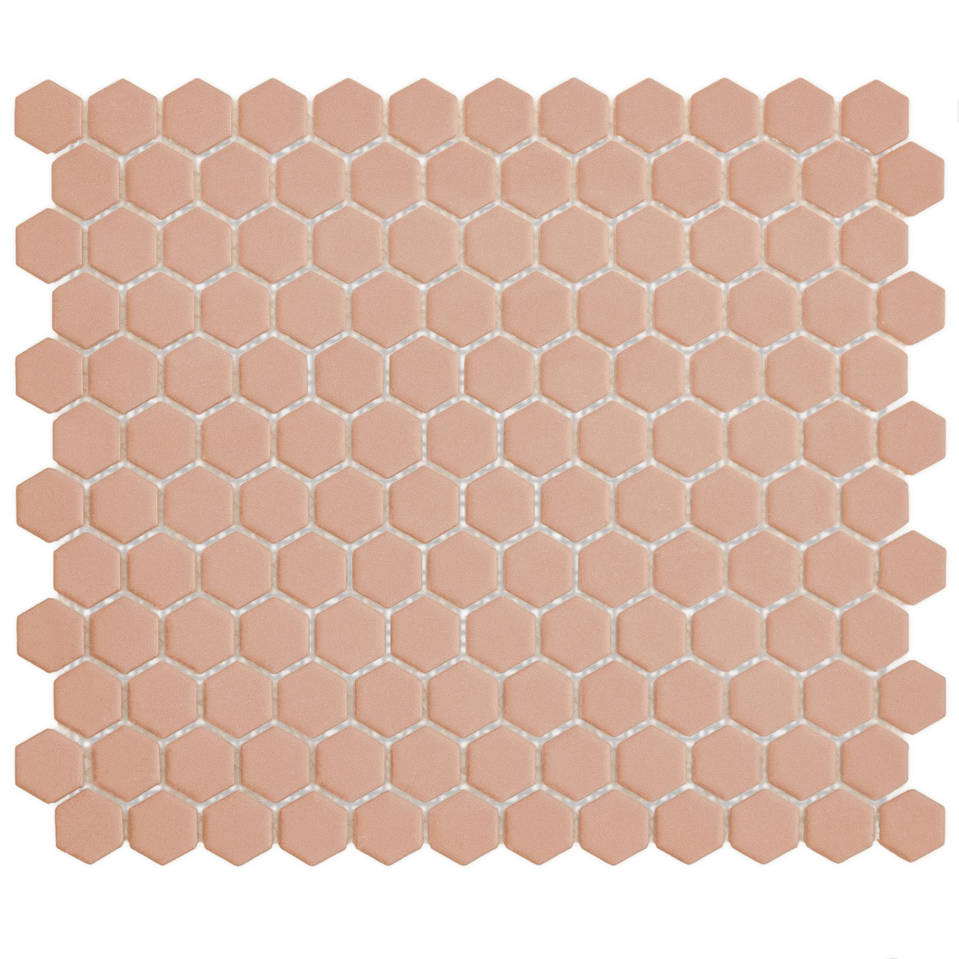 The Mosaic Factory Hexagon mozaïek tegels 23x26cm royal peach mat