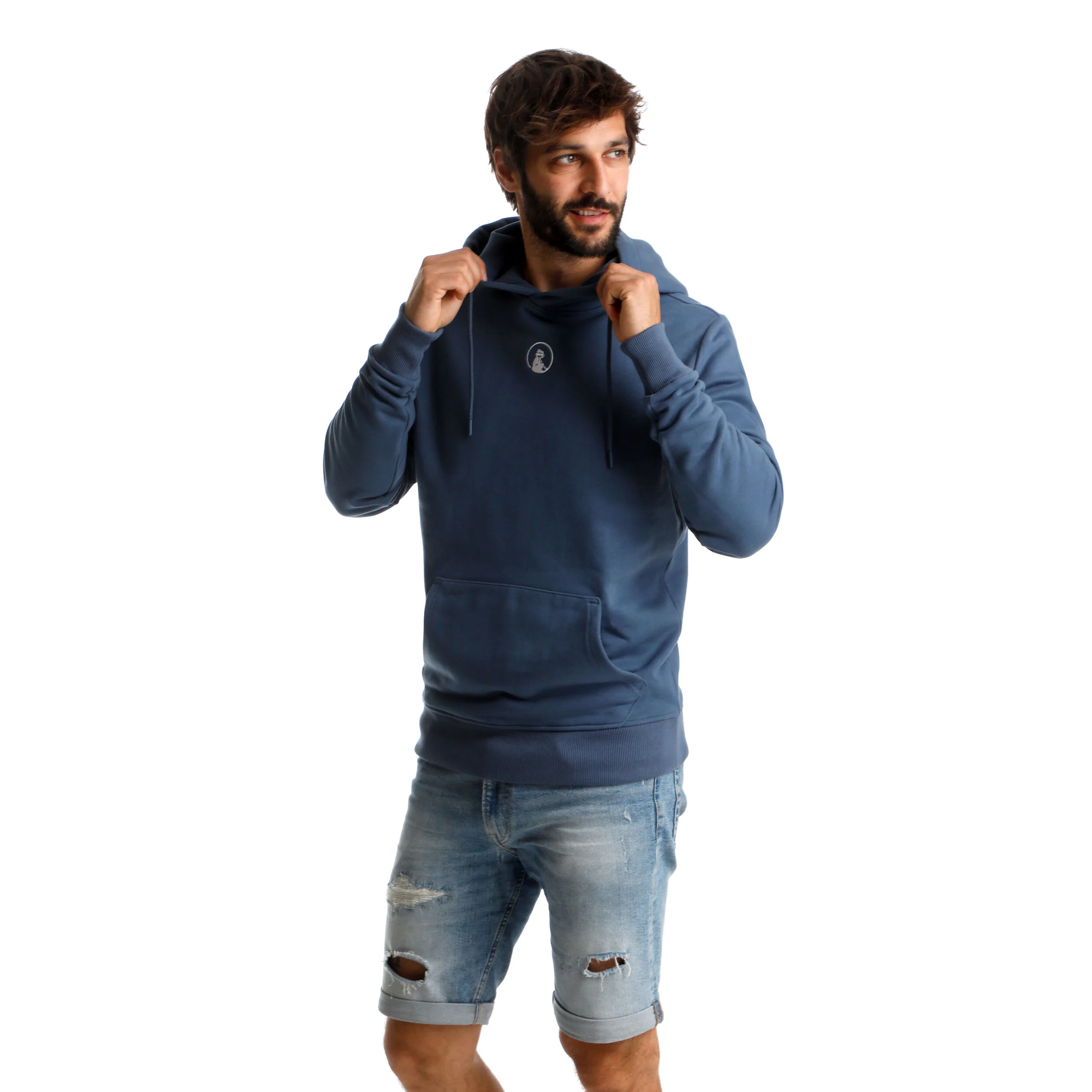 Quiet Please Tile Sweat À Capuche Hommes - Bleu