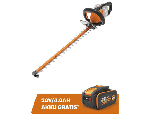 WORX 40V (2 x 20V) 60cm snoerloze heggenschaar WG284E.9 + GRATIS bonusartikel: 20V accu WA3644 (4,0Ah)