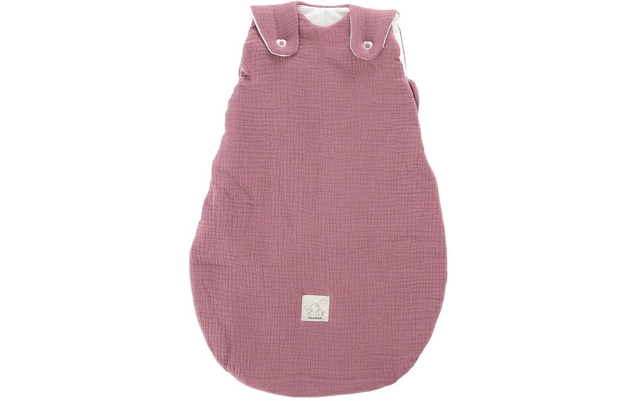 Baby-Ganzjahresschlafsack pflaume 62/68Hochwertiger Babyschlafsack aus Baumwollmusselin