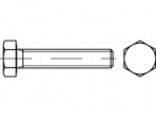 TOOLCRAFT TO-5366622 Sekskantsskrue M6 45 mm Udvendig sekskant Rustfrit stål A2 100 stk