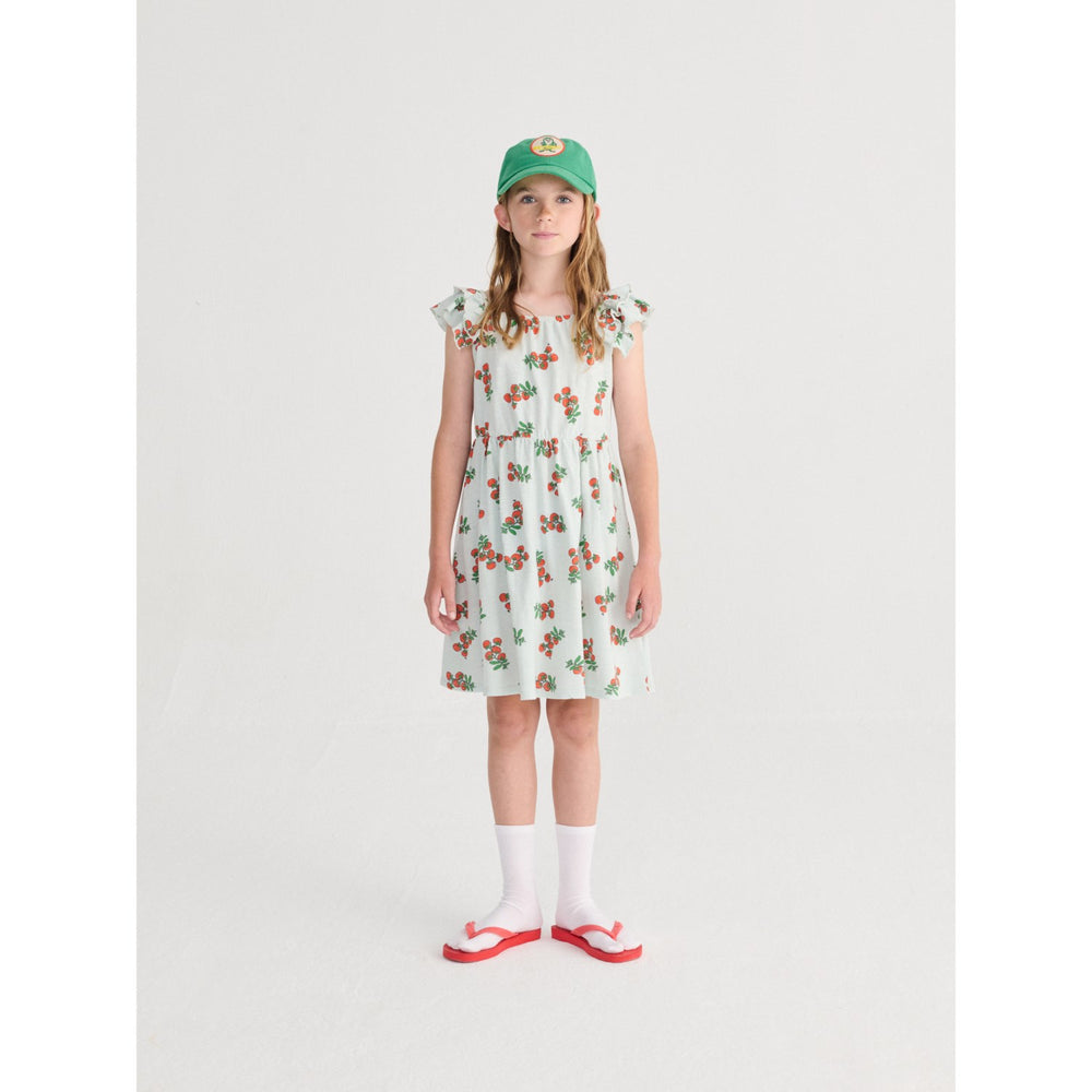 Køb Bobo Choses Light Blue Juicy Tomatoes All Over Ruffled Kjole