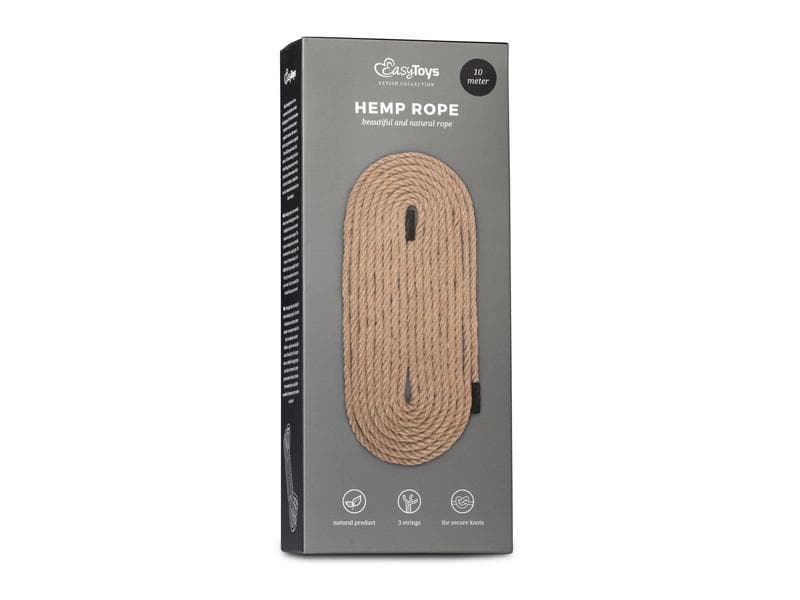Easytoys Fetish Collection Hanf Bondage Seil Braun 10 m Hochwertiges Hanfseil für erotische Fesselspiele