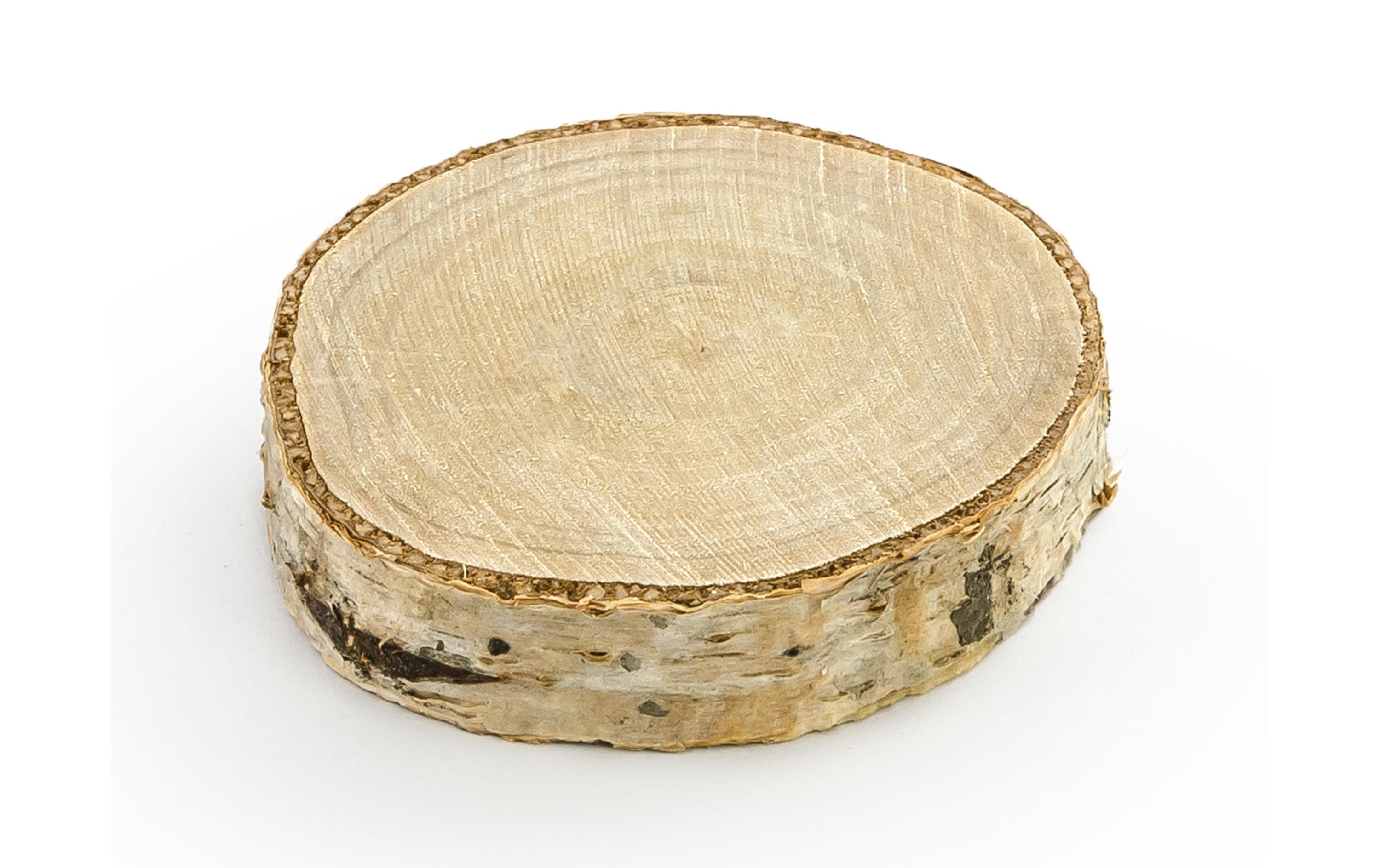 Tischkarte Holzscheibe Ø 4.5-6.5 cm H: 1 cm, 20 Stück, BraunPlatzkarte für den gedeckten Tisch an der Hochzeit und Festen wie Geburtstagspartys oder Silvester