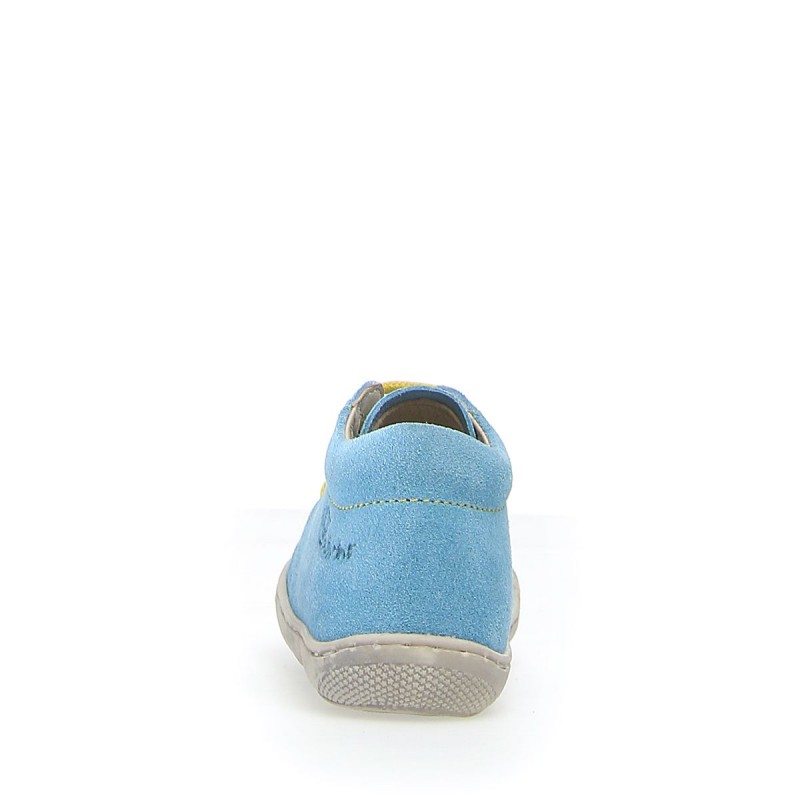 Naturino Naturino Cocoon Supersouple Lacets suede bleu ciel