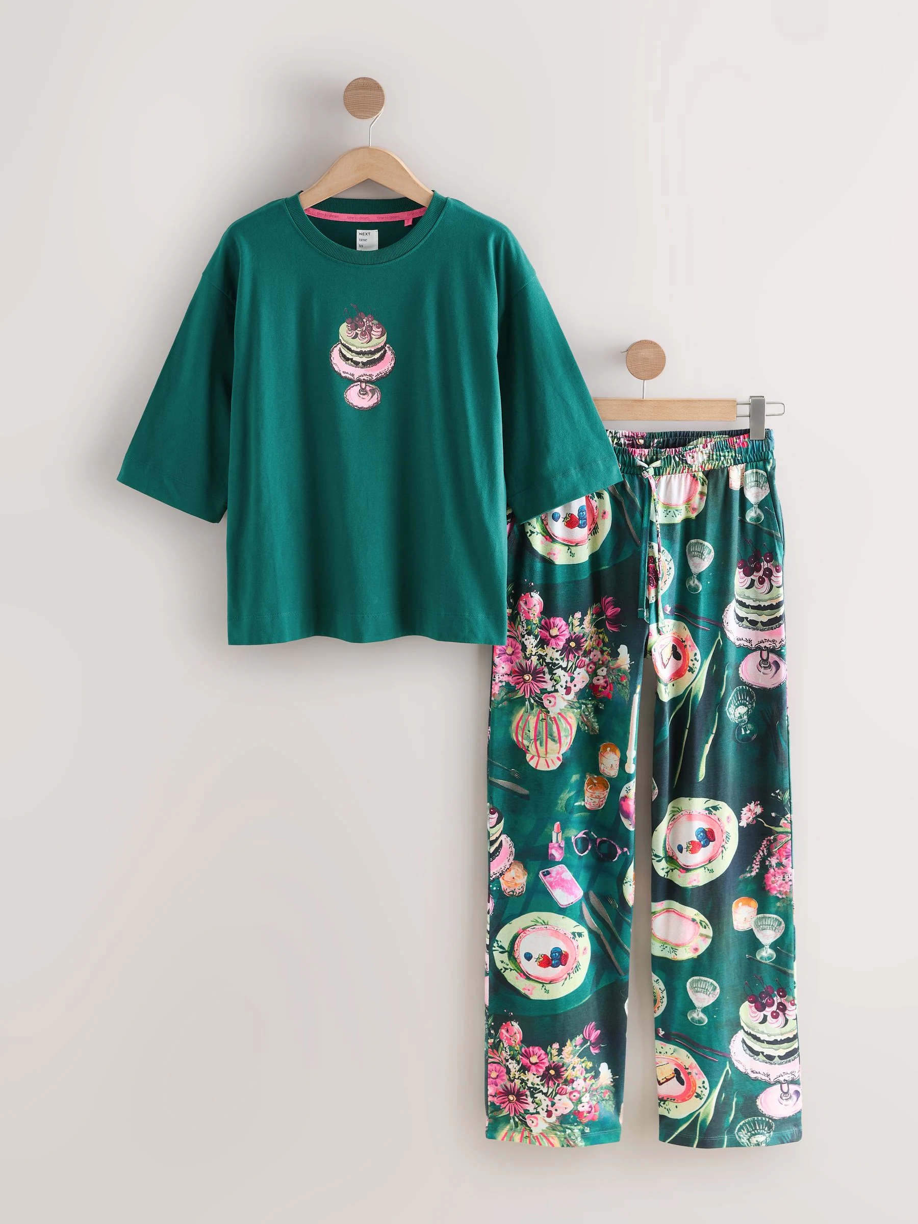 Groene Cake - Pyjama met korte mouwen