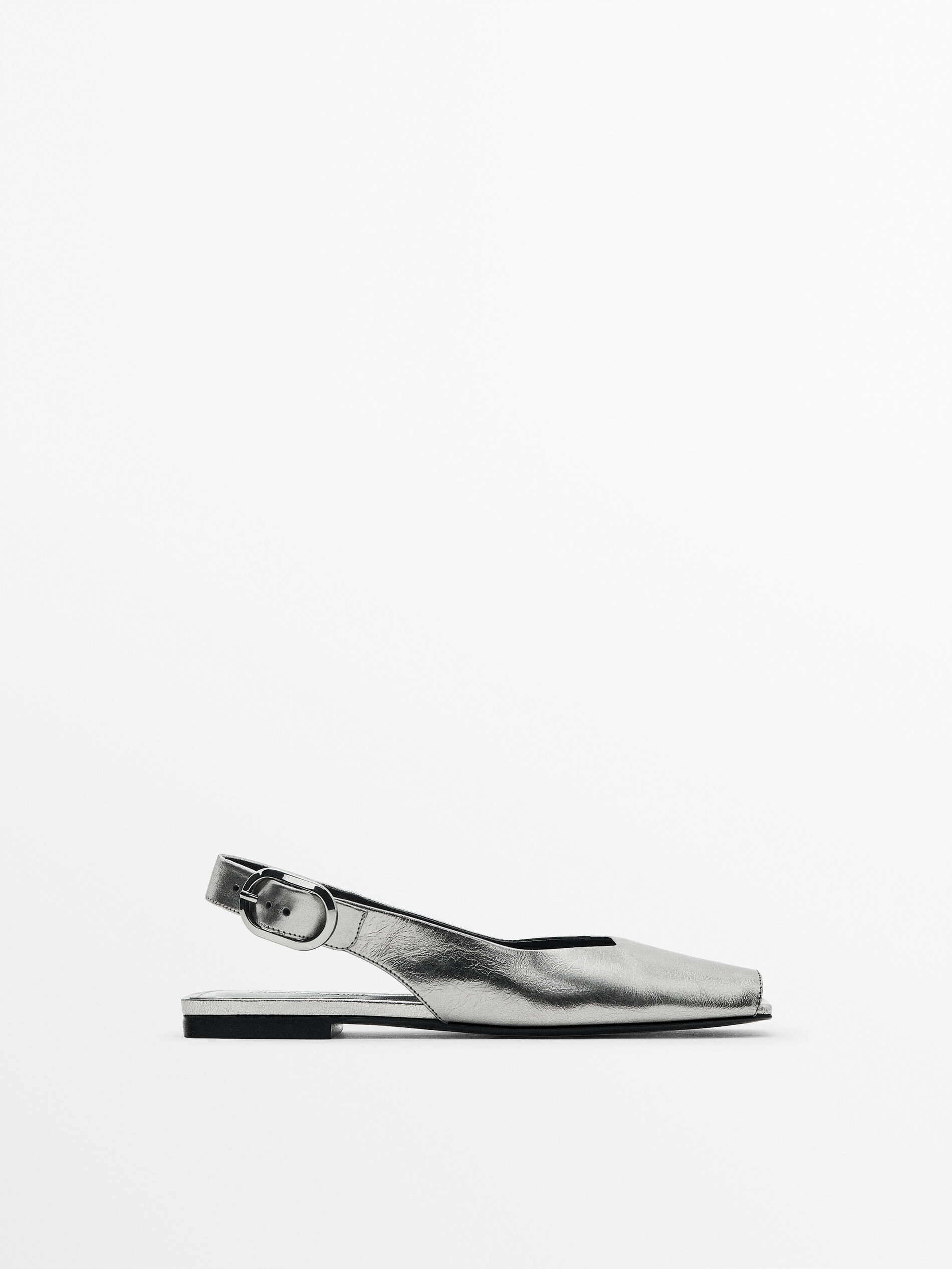 Zapato plano com casca metálica desbastada - PRATO