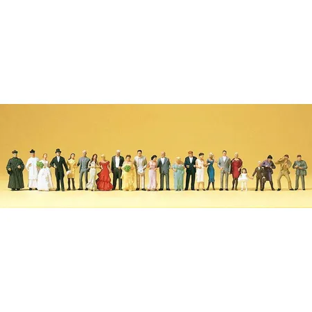 Preiser - Hochzeitsgesellschaft, 24 Figuren, 1:87
