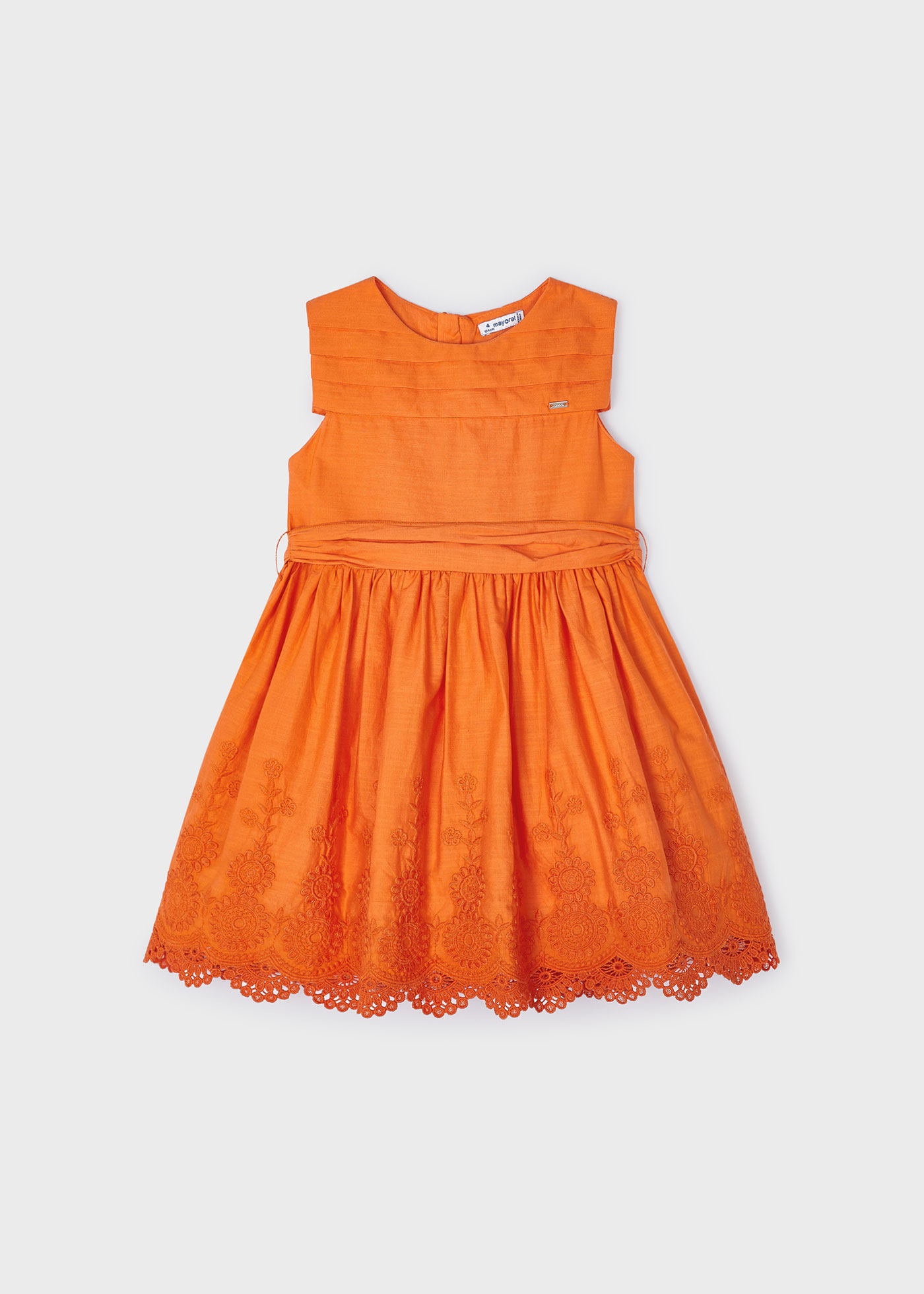 Vestido bordado Better Cotton para meninas, cor fúcsia.