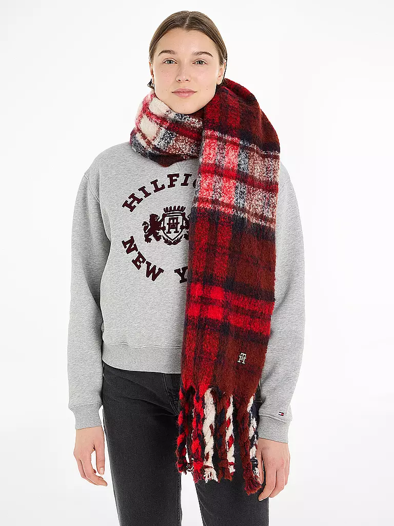 TOMMY HILFIGER Schal dunkelrot