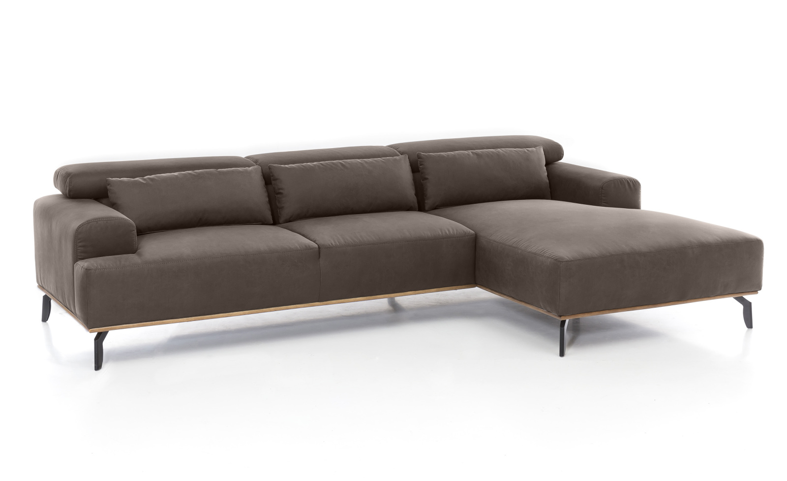 Ecksofa - savannah - Microfaser - Recamiere rechts