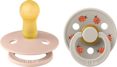 BIBS Studio Colour Ladybug Smokk 2-Pakk Lateks Str 2, Blush