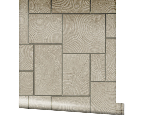 Vliesbehang 85745 Natural Opulence van Felix Diener, houtlook, beige goud